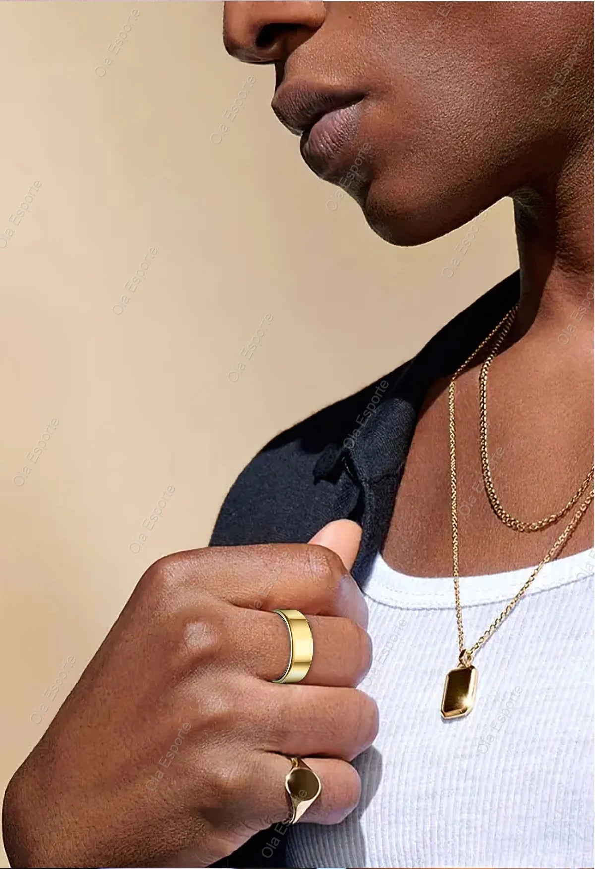 Titanium Smart Ring – Heart, Sleep & Fitness Tracker (IP68 Waterproof)