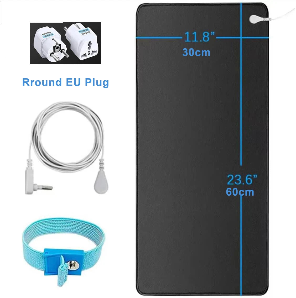 Earthing Therapy Mat + Wristband — Grounding for Sleep, Stress & Body Balance