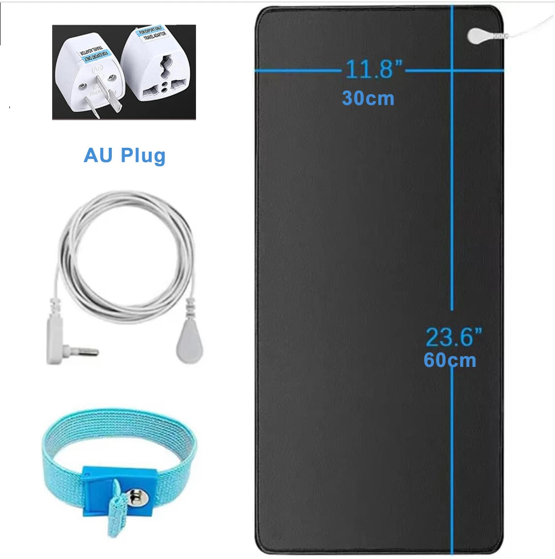 Earthing Therapy Mat + Wristband — Grounding for Sleep, Stress & Body Balance