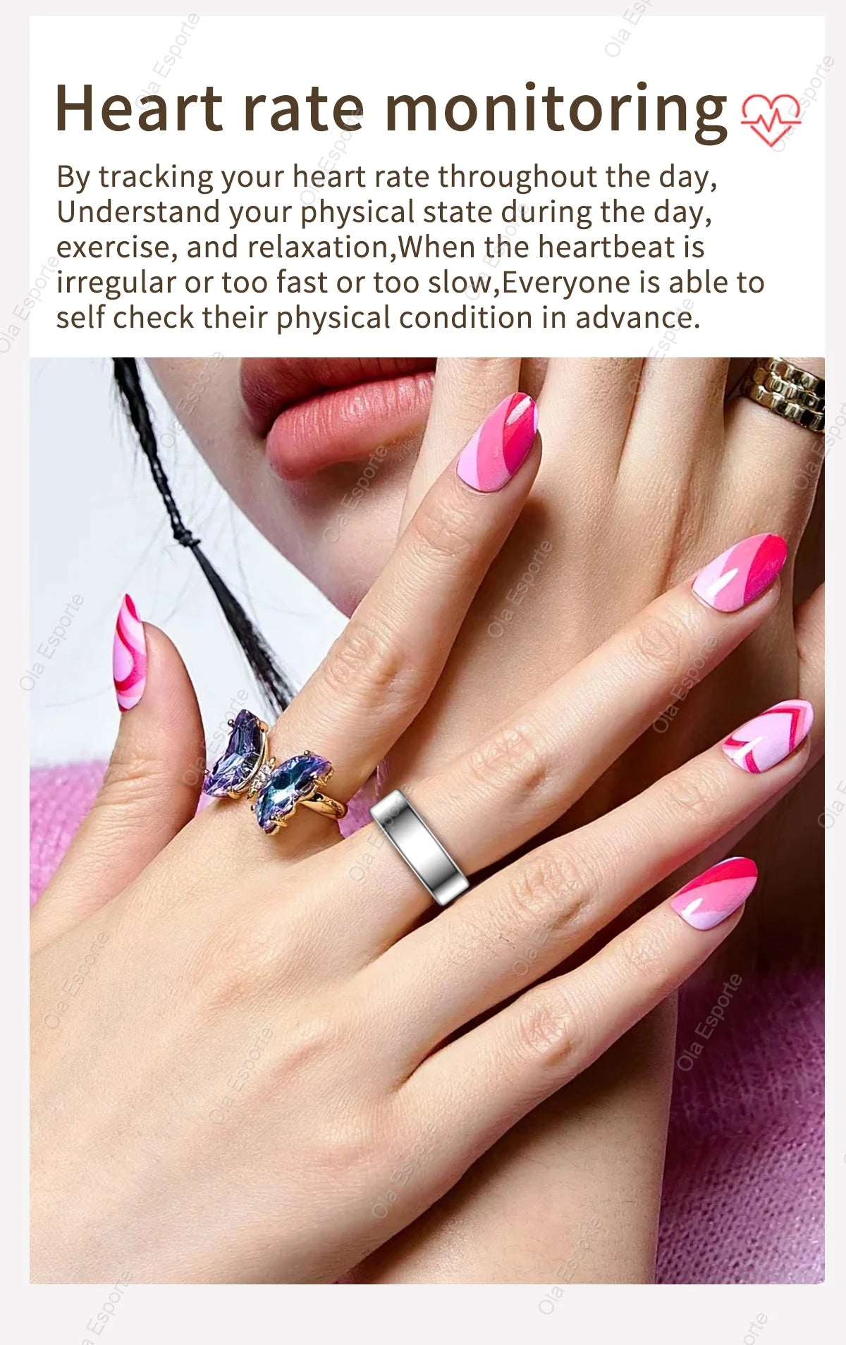 Titanium Smart Ring – Heart, Sleep & Fitness Tracker (IP68 Waterproof)