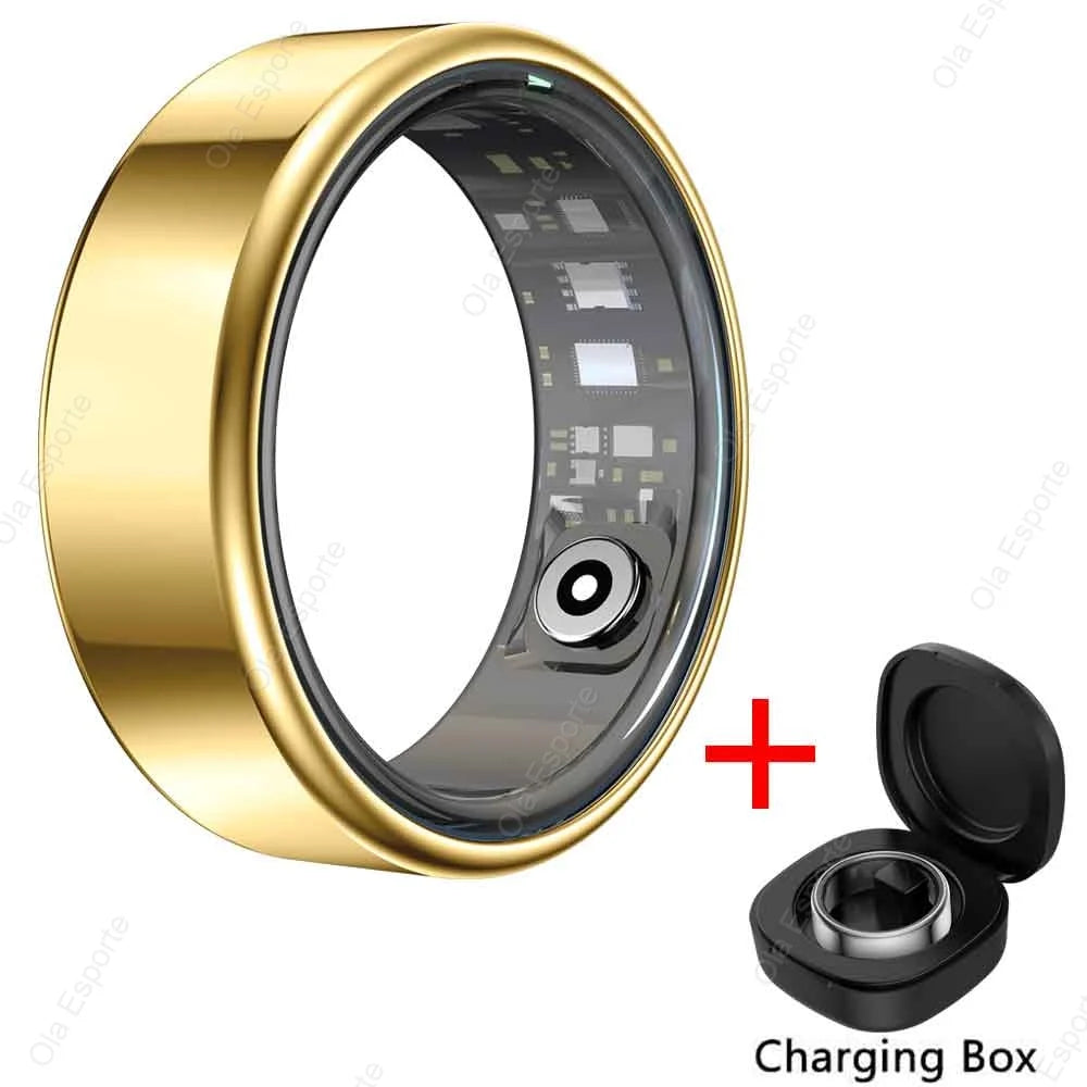 Titanium Smart Ring – Heart, Sleep & Fitness Tracker (IP68 Waterproof)
