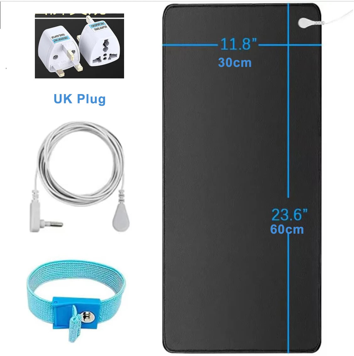 Earthing Therapy Mat + Wristband — Grounding for Sleep, Stress & Body Balance