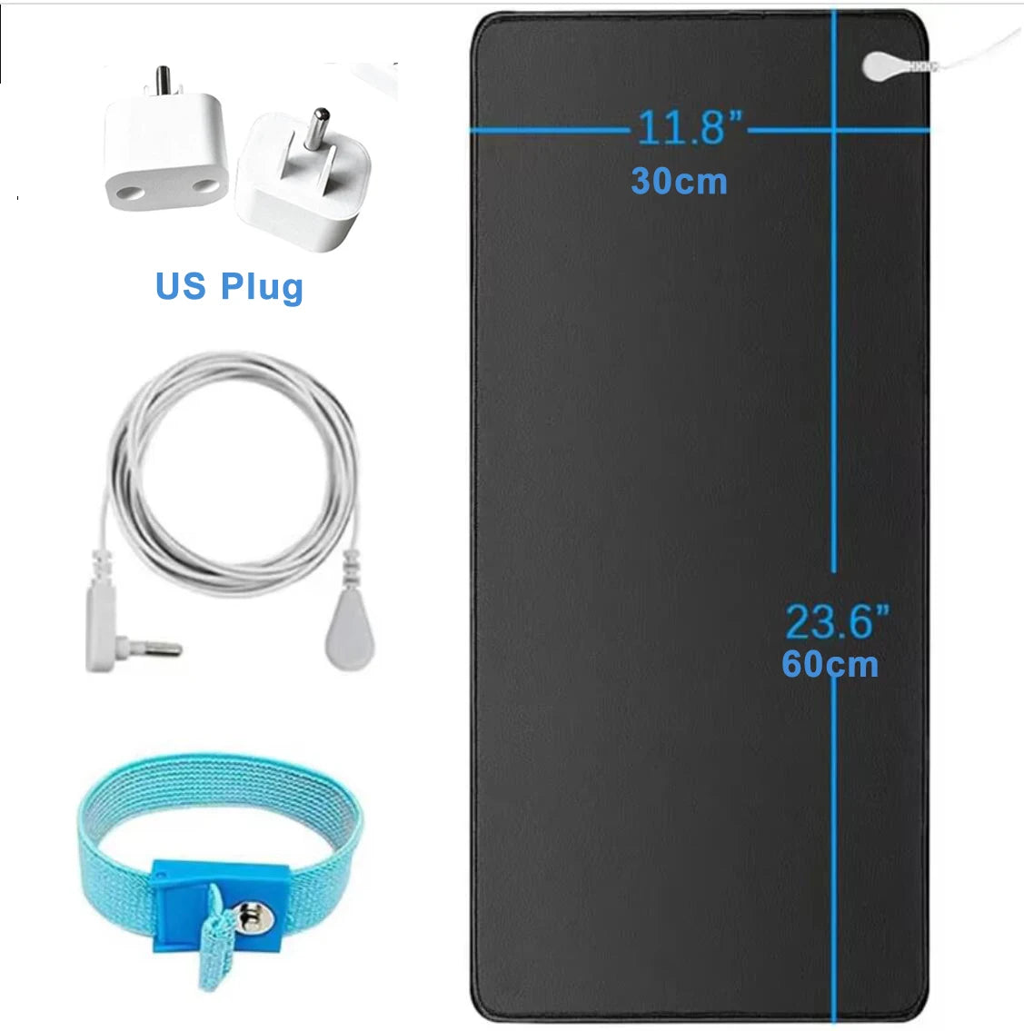 Earthing Therapy Mat + Wristband — Grounding for Sleep, Stress & Body Balance