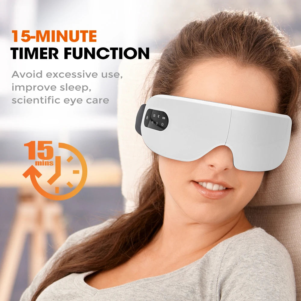 Rechargeable Smart Eye Massager | Heat & Vibration Therapy