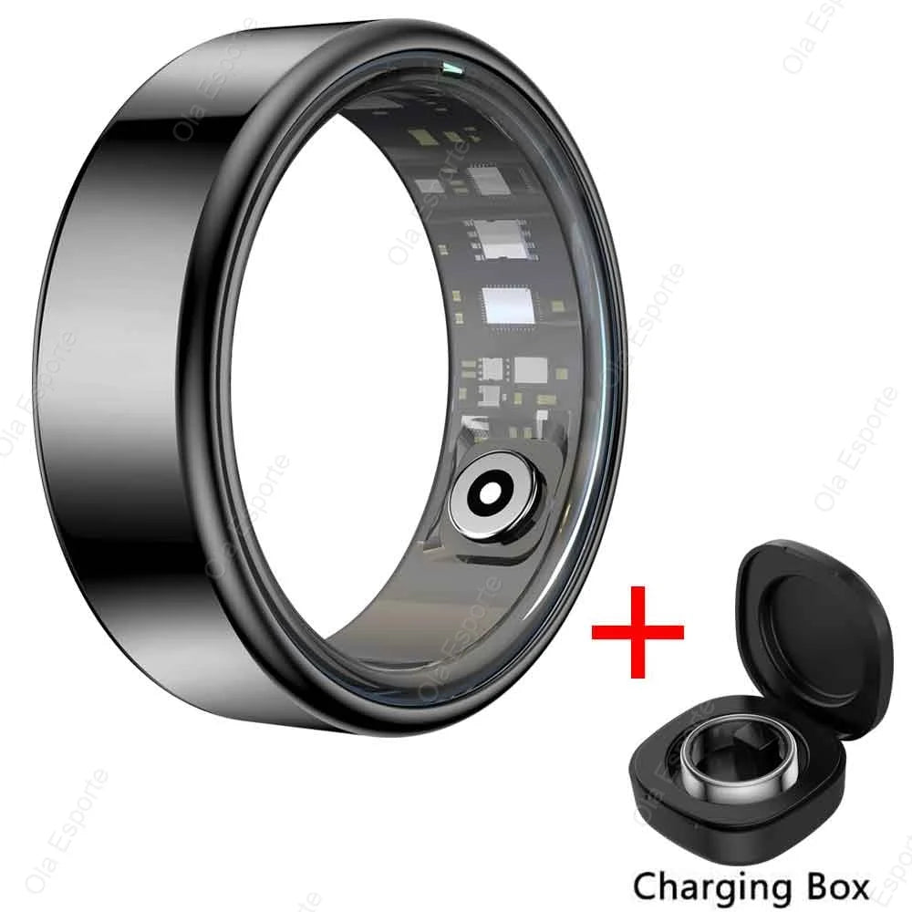 Titanium Smart Ring – Heart, Sleep & Fitness Tracker (IP68 Waterproof)