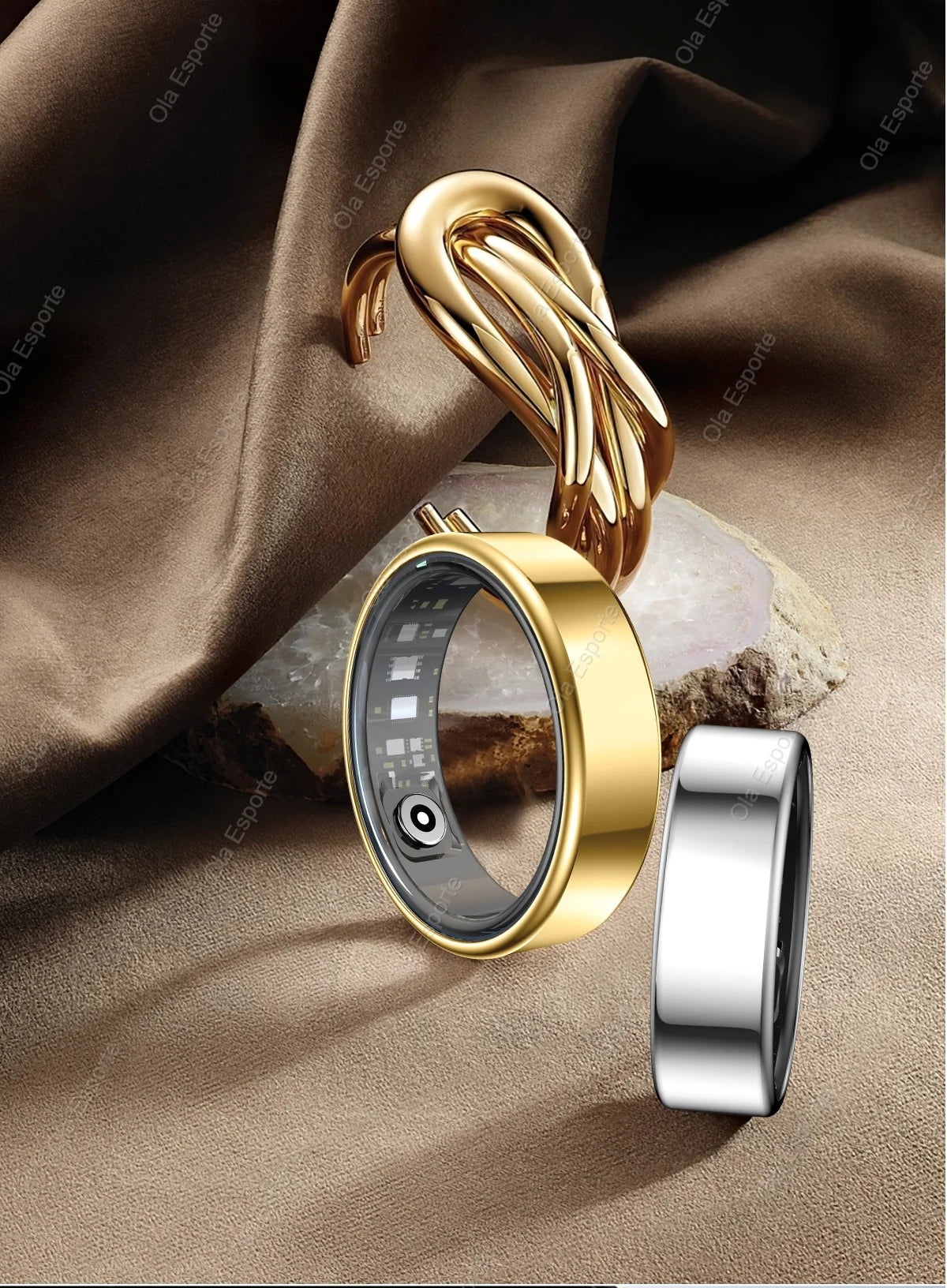 Titanium Smart Ring – Heart, Sleep & Fitness Tracker (IP68 Waterproof)