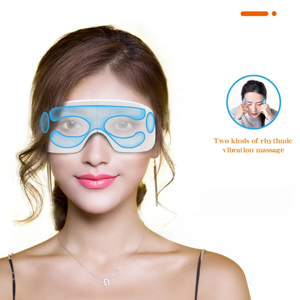 Rechargeable Smart Eye Massager | Heat & Vibration Therapy